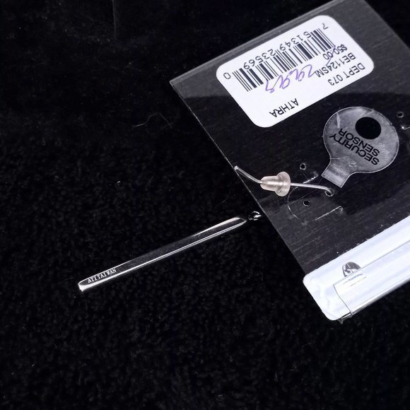 Fine Silver Plate Crystal Earrings New With Tags‎  #1122 - Picture 5 of 5